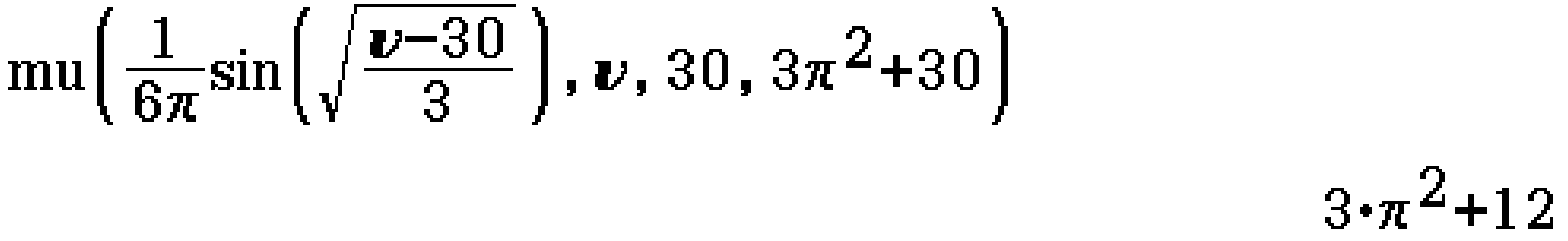 mu(3/50 (t/50)^2 e^(-(t/50)^3), t, 0, ∞)