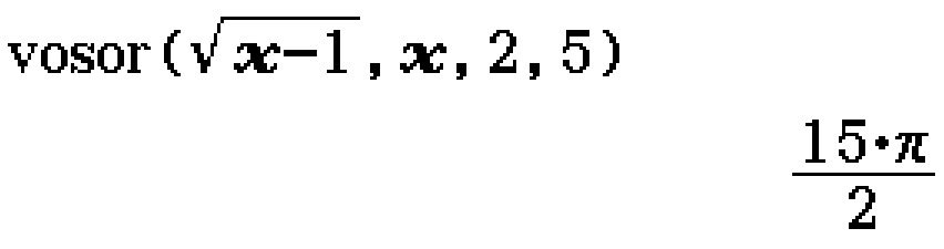 vosor(sqrt(x-1), x, 2, 5)